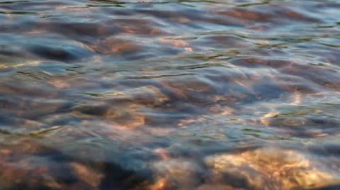 Waves on Pebble Shore Stock Footage 10804172