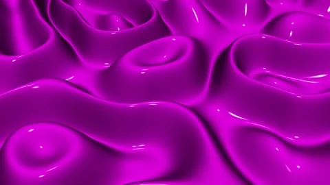 Waves of Pink Enamel Paint, Background, Reflection, 3D Render, Exclusive Stock Footage 268905978