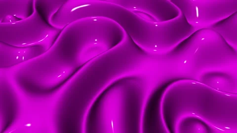 Waves of Pink Enamel Paint, Background, 3D Render, Reflection, Exclusive Stock Footage 268906065