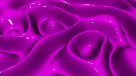 Waves of Pink Enamel Paint, Exclusive, Background, 3D Render, Reflection Stock Footage 268906152