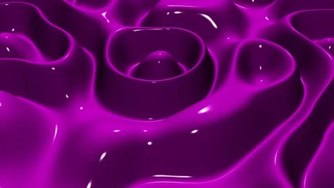 Waves of Pink Paint, Background, 3D Render, Reflection, Exclusive Stock Footage 268905864