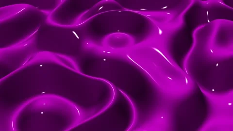 Waves of Pink Paint, Background, Reflection, Exclusive, 3D Render Stock Footage 268905821