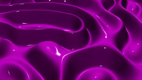 Waves of Pink Paint, Exclusive, Background, 3D Render, Reflection Stock Footage 268905913
