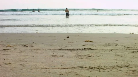 Waves R2L Older Man Stock Footage 93677801