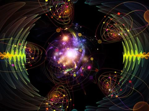 Waves of Radial Oscillation Stock Illustration