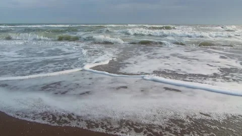 Waves of a raging sea. Stock Footage 146743115