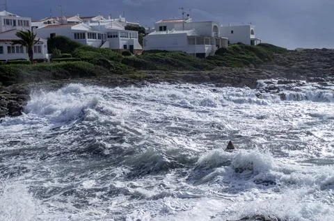 Waves of the raging sea. Stock Photos