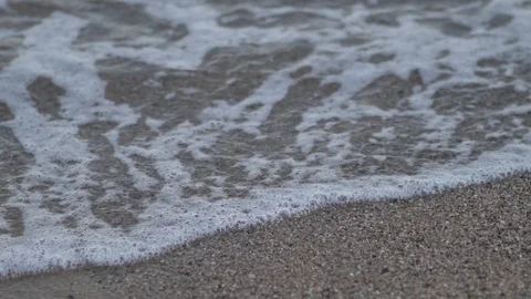 Waves Reaching Beach Stock Footage 124049455