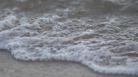 Waves Reaching Beach Stock Footage 124049963