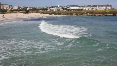 Waves reaching the Cantabrian coast in Foz, Galicia, Spain Stock Footage 234023840