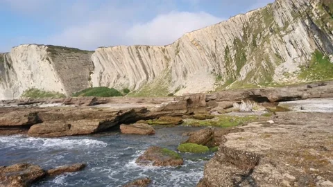 Waves reaching the cove Stock Footage 131603569