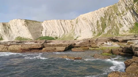 Waves reaching the cove Stock Footage 131603630