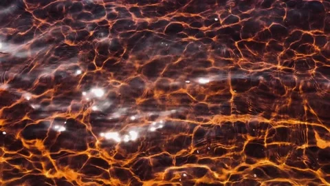 Waves of the red lake. Video stock 132648228