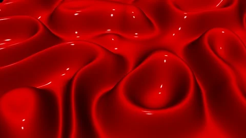 Waves of Red Paint, 3D Render, Exclusive, Background, Reflection Stock Footage 268740117
