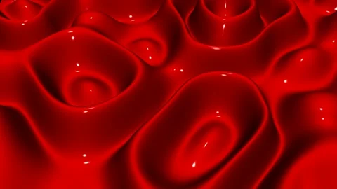 Waves of Red Paint, 3D Render, Exclusive, Reflection, Background Stock Footage 268740118