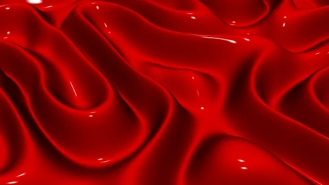 Waves of Red Paint, Exclusive, 3D Render, Background, Reflection Stock Footage 268740077