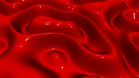 Waves of Red Paint, Exclusive, 3D Render, Reflection, Background Stock Footage 268740082