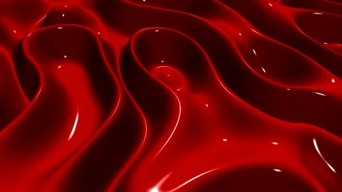 Waves of Red Paint, Exclusive, Reflection, Background, 3D Render Stock Footage 268740058