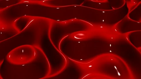 Waves of Red Paint, Exclusive, Reflection, 3D Render, Background Stock Footage 268740070