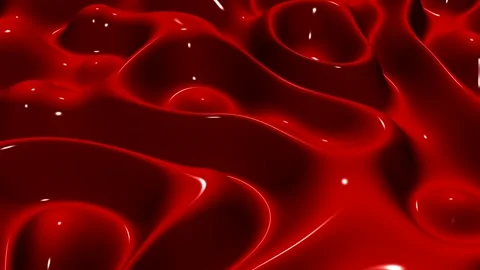 Waves of Red Paint, Reflection, Exclusive, Background, 3D Render Stock Footage 268740016