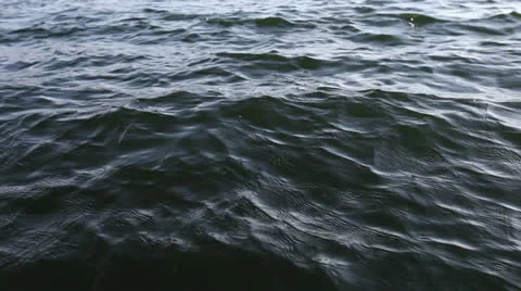 Waves reflect light on surface Stock Footage 24823780