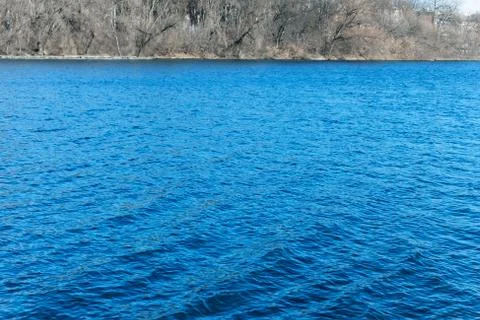 Waves on the reservoir Stock Photos