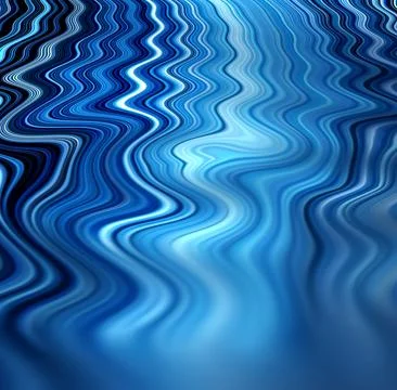 Waves, ripple and blue with waveform pattern and mockup for 3d, digital and Stock Illustration