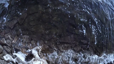 Waves on the rive Stock Footage 125608171