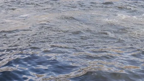 The waves in the river are moving. Water. Water texture. Stock Footage 157692785