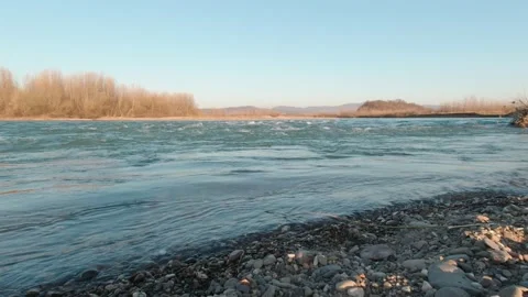 Waves On The River Bank Time Lapse Stock Footage 192320655