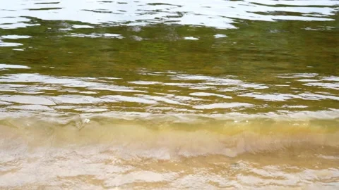 Waves on the river. Stock Footage 160007417