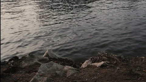 The waves on the river Stock Footage 277102603