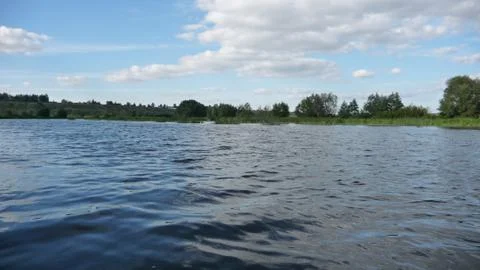 Waves on the river. Stock Photos