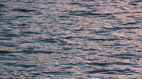 Waves on the river water on the sunset light Stock Footage 923824