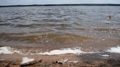 Waves from the River wind in the Stock Footage 111517852