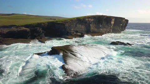 Waves on rock Stock Footage 219812286