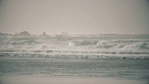 Waves, rocks and beach Stock-Footage 131245459