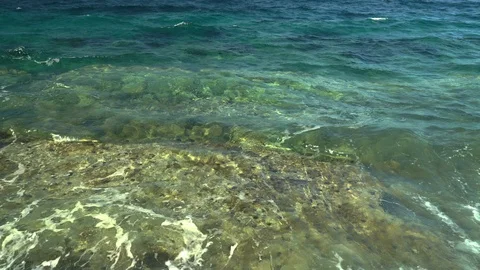 Waves to rocks Stock Footage 104703724