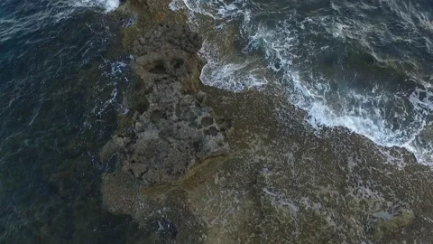 Waves on rocks - Mediterranean coast Stock Footage 163313999