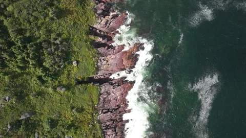 Waves On Rocky Coast of Atlantic Stock Footage 303499446