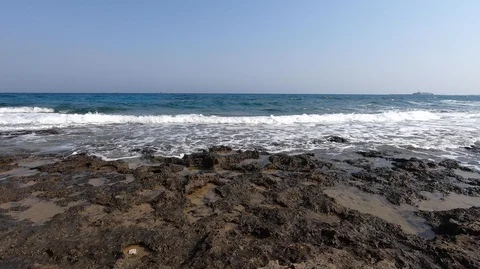 Waves on a Rocky Coast Video stock 122250778