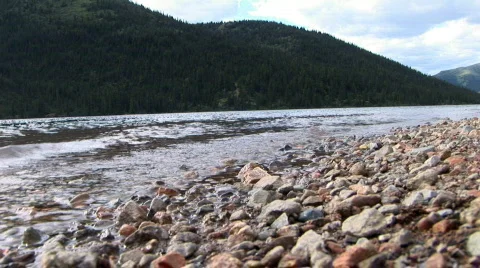 Waves on a rocky shore Stock Footage 625065