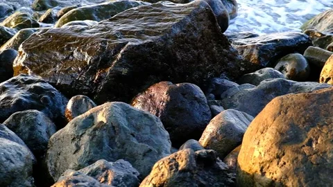 Waves roll ashore. Stock Footage 133756418