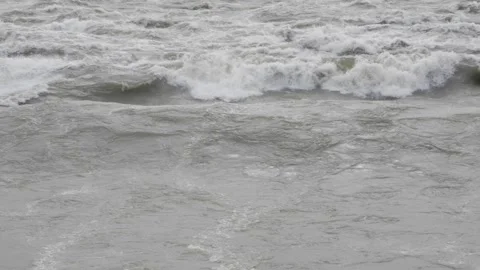 Waves Roll in the Ocean Stock Footage 324046354