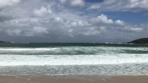 Waves Rolling In, 4K Stock Footage 144082263