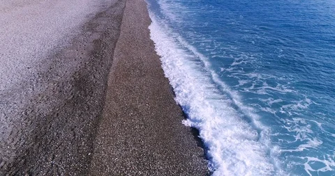 Waves Rolling Up at Beach - 4K 60fps Stock Footage 101569174
