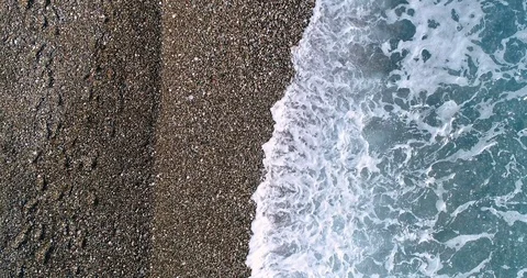 Waves Rolling Up at Beach - 4K 60fps Stock Footage 101570521