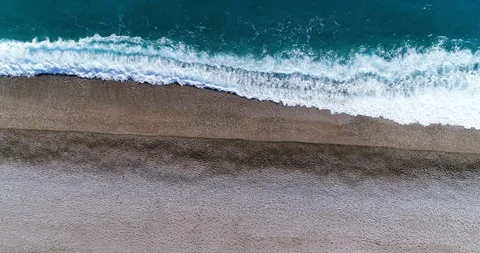 Waves Rolling Up at Beach - 4K 60fps Stock Footage 101606946