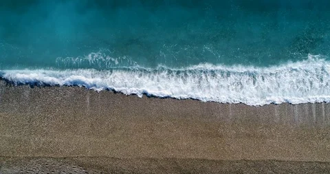 Waves Rolling Up at Beach - 4K 60fps Stock Footage 101610906