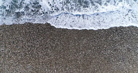 Waves Rolling Up at Beach - 4K 60fps Stock Footage 102095704